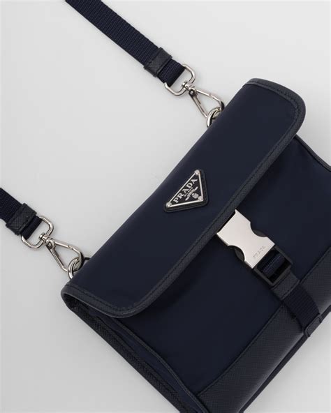 prada nylon and saffiano leather smartphone case|PRADA Re.